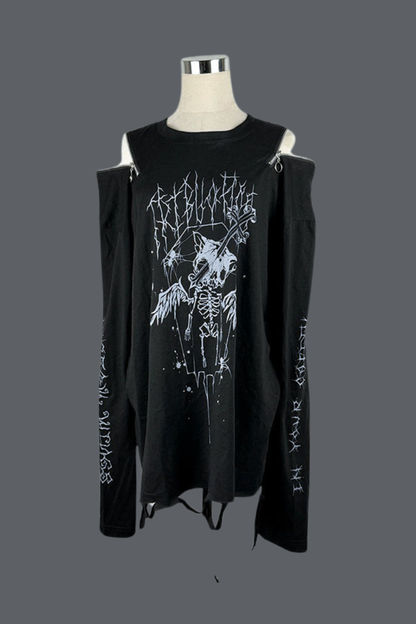 ピュアダークディストレストトップス