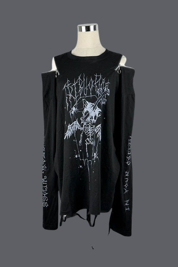 ピュアダークディストレストトップス