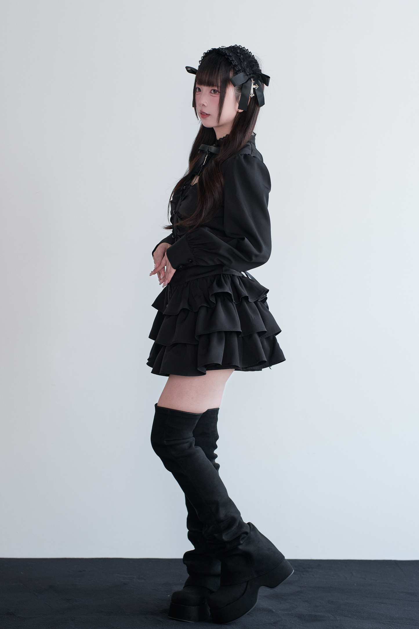 リトルゴスレースリボンドレス+ショートパンツ