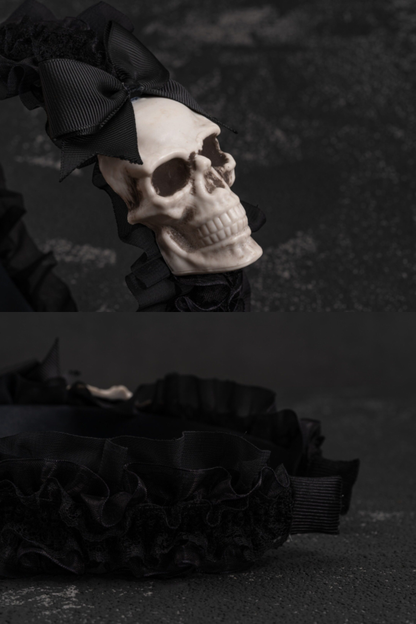 スカルリボンヘアーアクセサリー