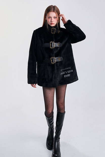 リベットカーブドスタンドカラコート