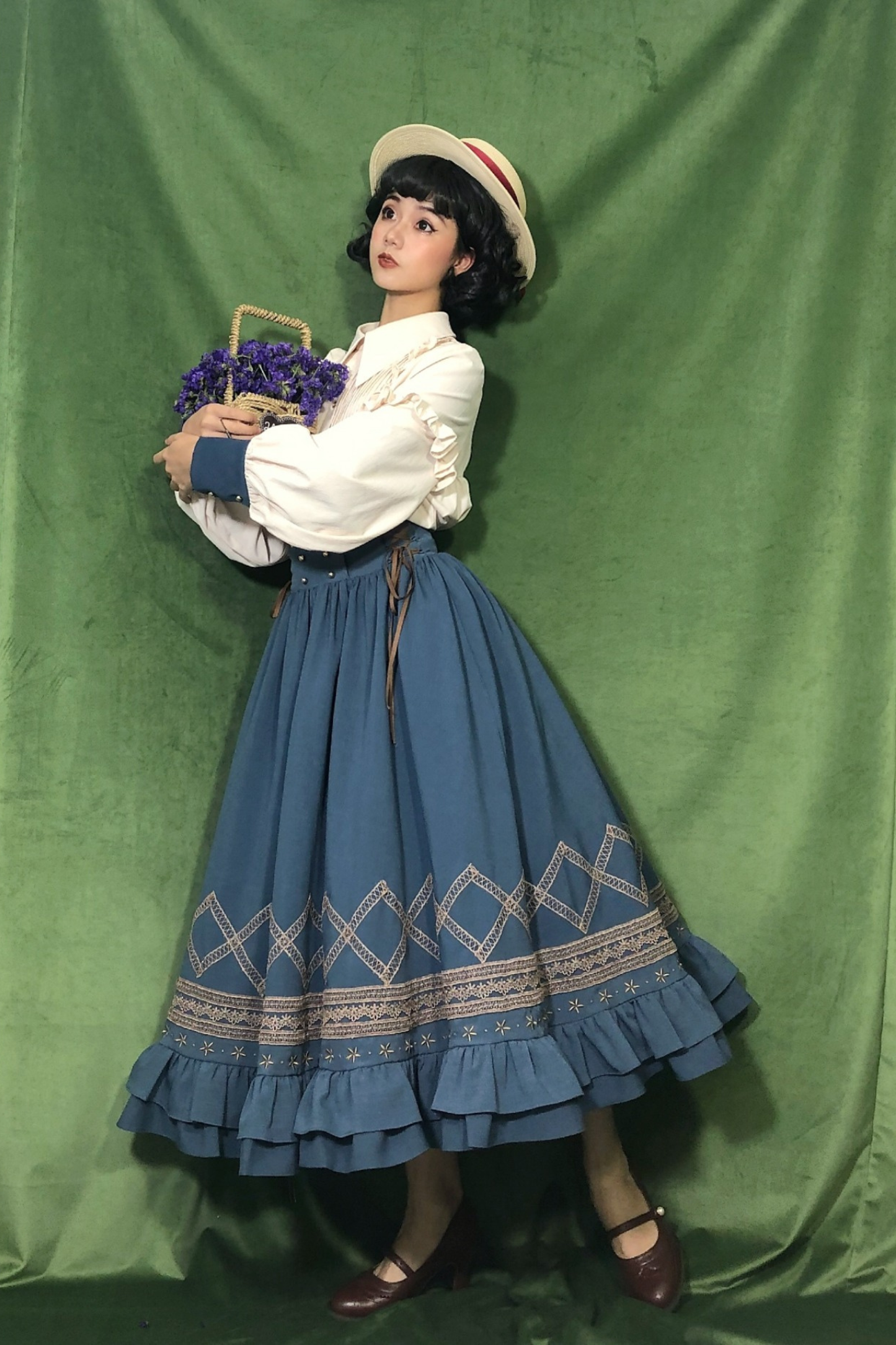 クラシカルレトロフレアロリータスカート
