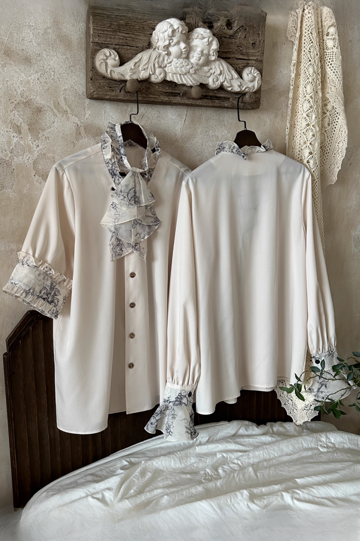 【予約商品】ブランディフレンチシリーズプリンスエレガントショートスリーブシャツ＋ロングスリーブシャツ