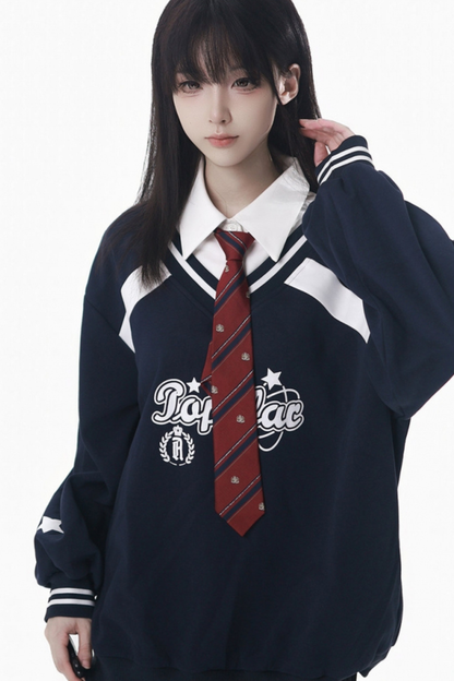 American College Sweatshirt + Tie + Pants + Skirt