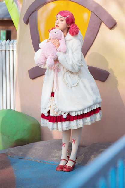 ラビットファーキュートロリータコート