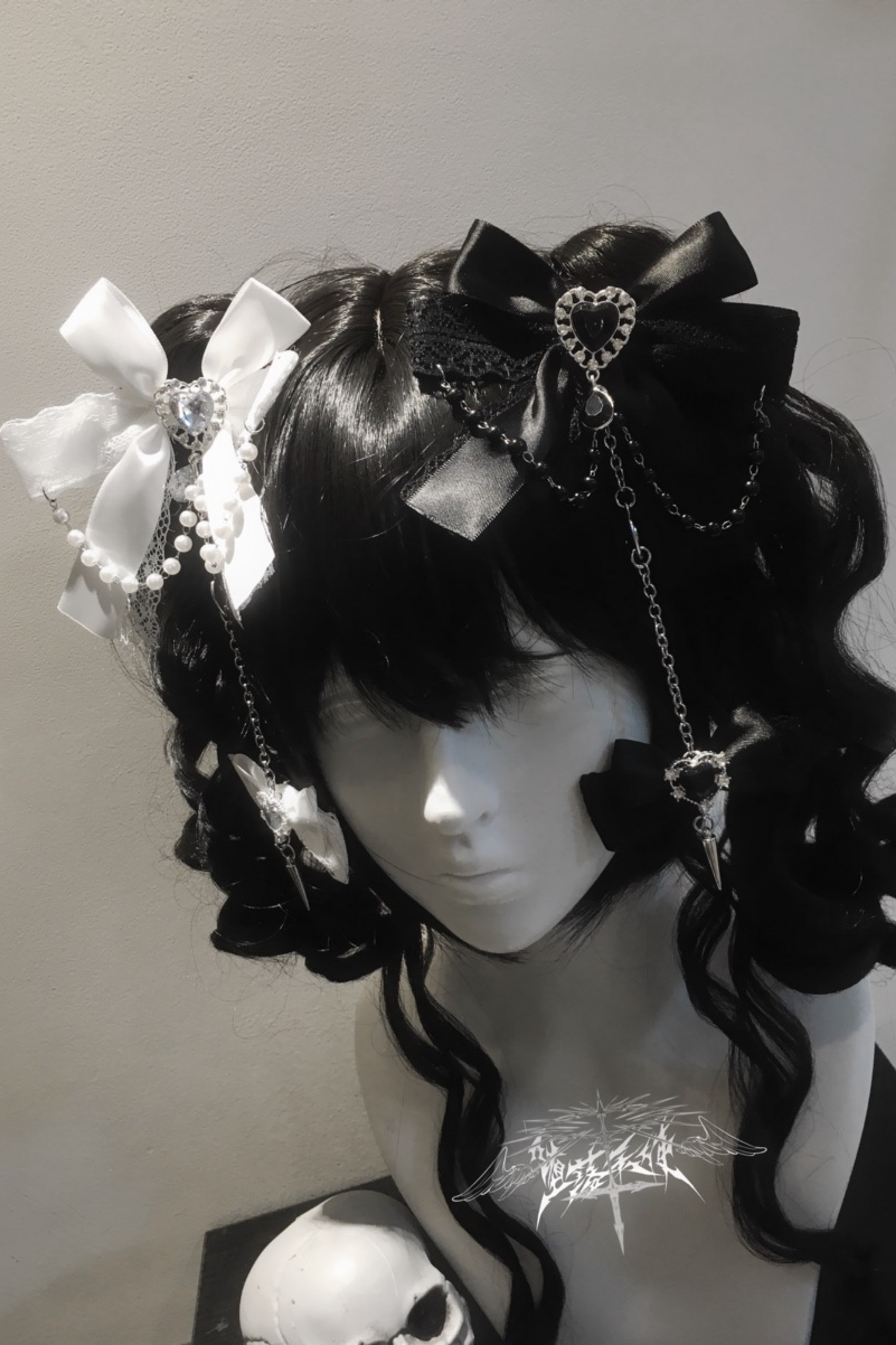 レースリボンサブカルクリップ