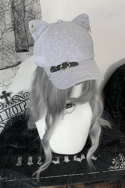 Cat Ear Metal Baseball Cap
