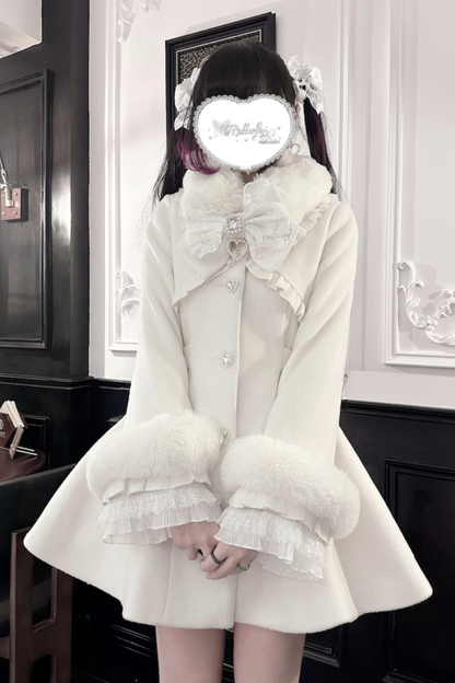 リボンウエストマークフレアコート