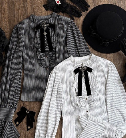 [Reservation Deadline: January 10th] nobles grand mansion 3.0 Series Jewel Stone Brooch Ruffle Bow Tie Accessory