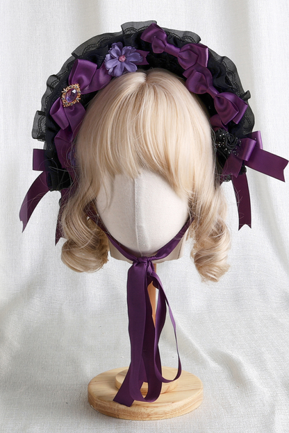 リボンゴシックロリータボンネット