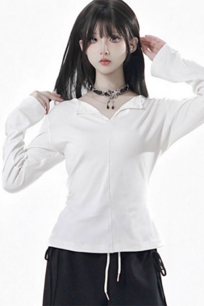 ステッチウエストベーシックトップス