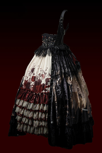 ゴシックロリータダークジャンパースカート+シャツ