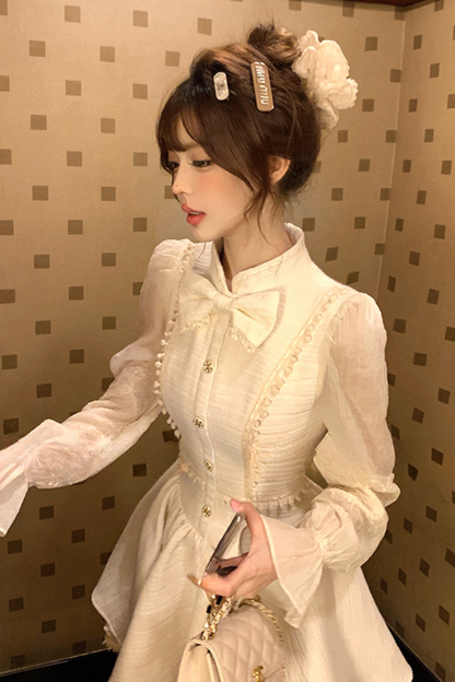 Ribbon Collar French Princess Dress