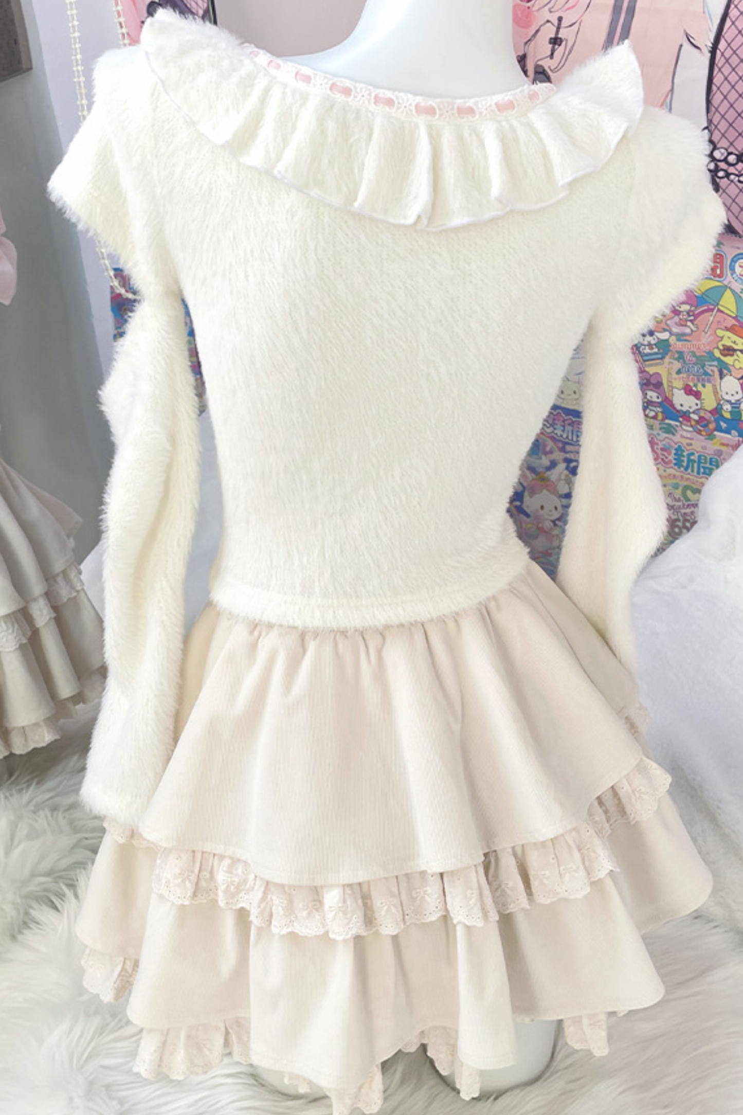 Sweet girly ribbon top + cake skirt