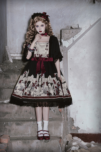 暗闇のアリスドールロリータドレス