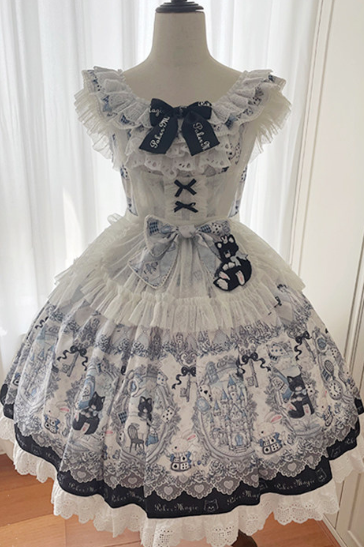 Rabbit Hole Alice Lolita Dress + JSK + Cat Hairband + Headband + Hat + Clip + Bonnet