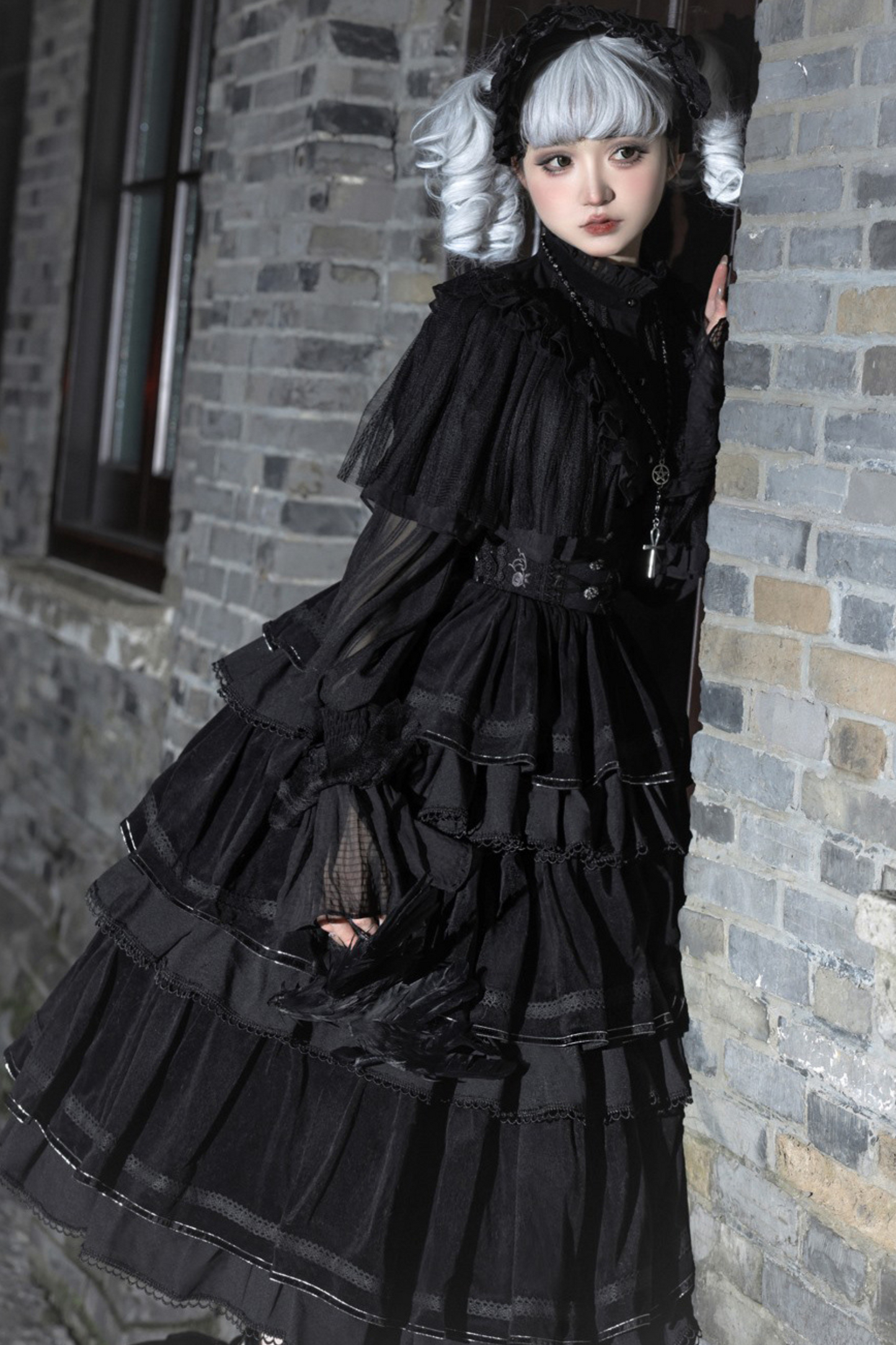 【予約商品】ロリータシャツ+フィッシュボーンスカート