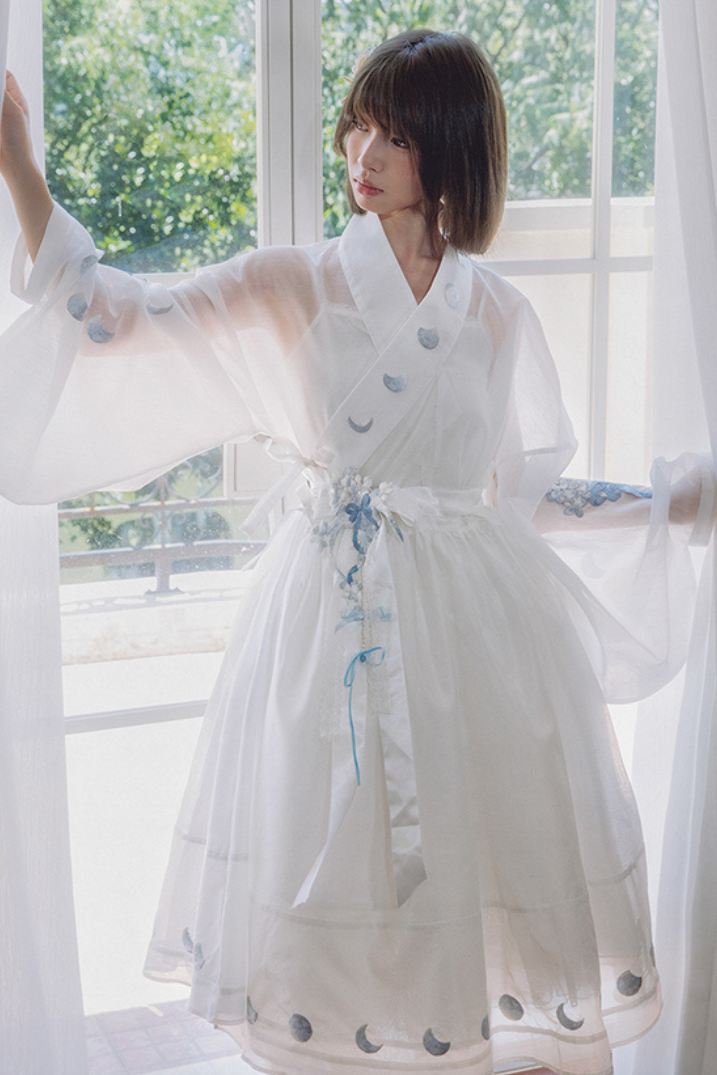 ピュアホワイトチャイナドレス+ベルト