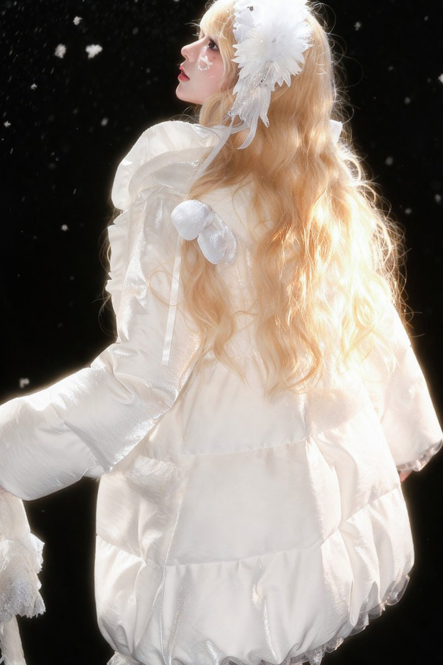 スノーエンジェルホワイトダックダウンジャケット