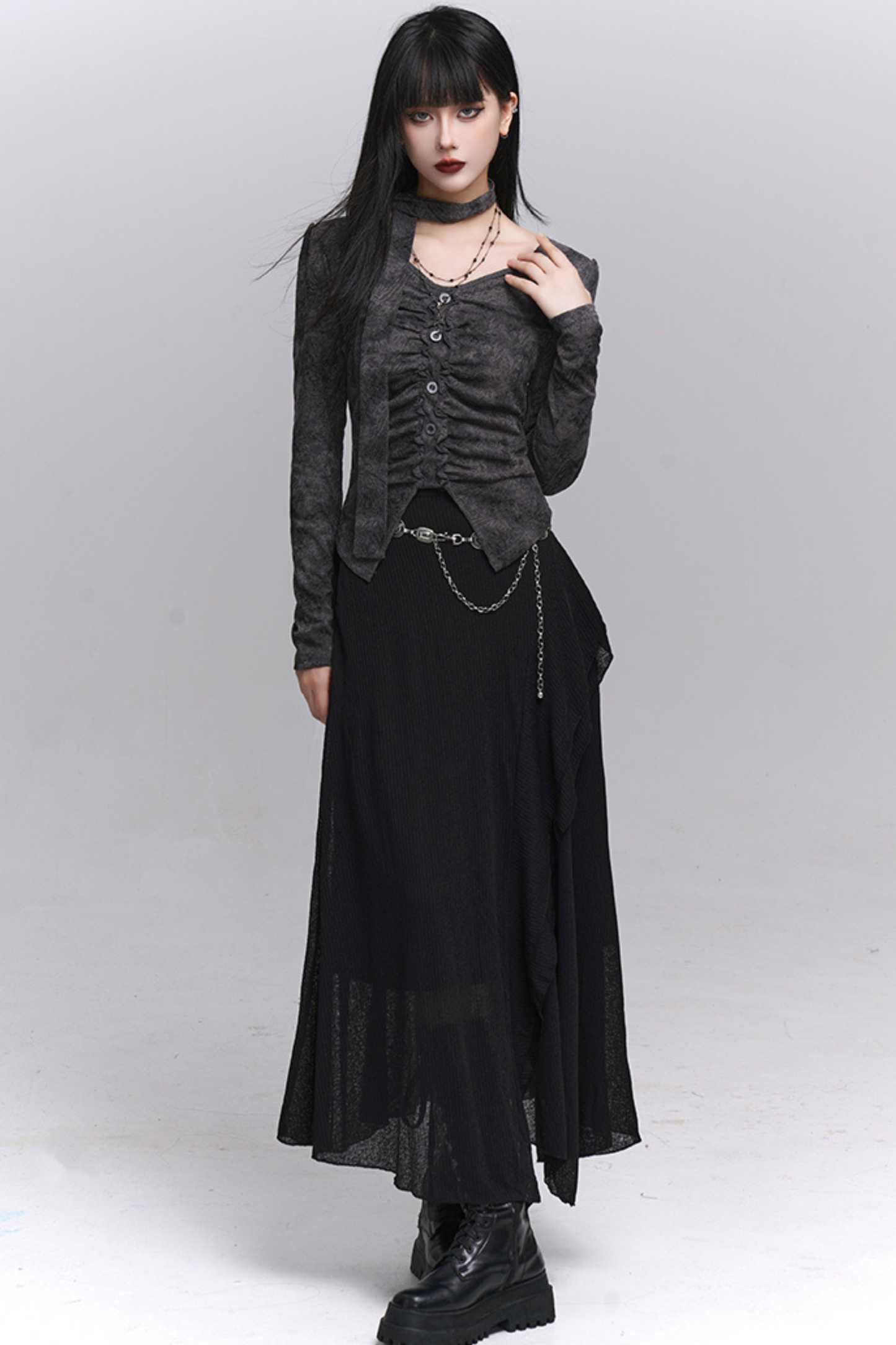 Open Neck Dark Mode Tops