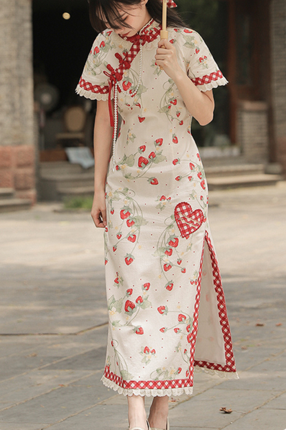 Strawberry Orchard China Dress