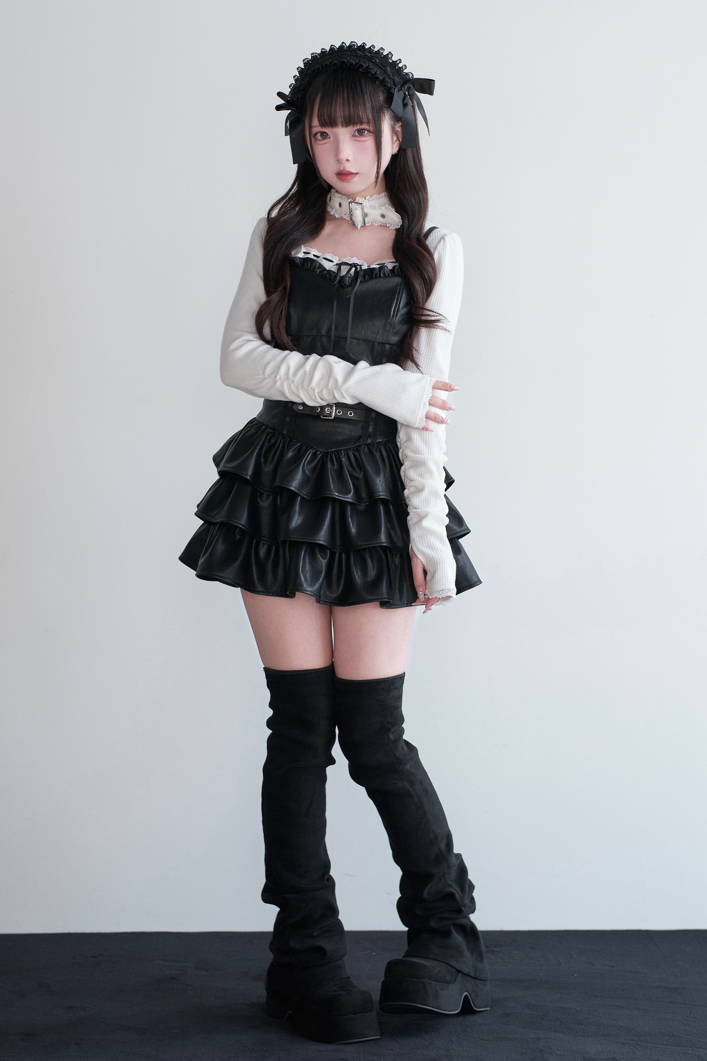 地雷フレアスリップドレスドレス