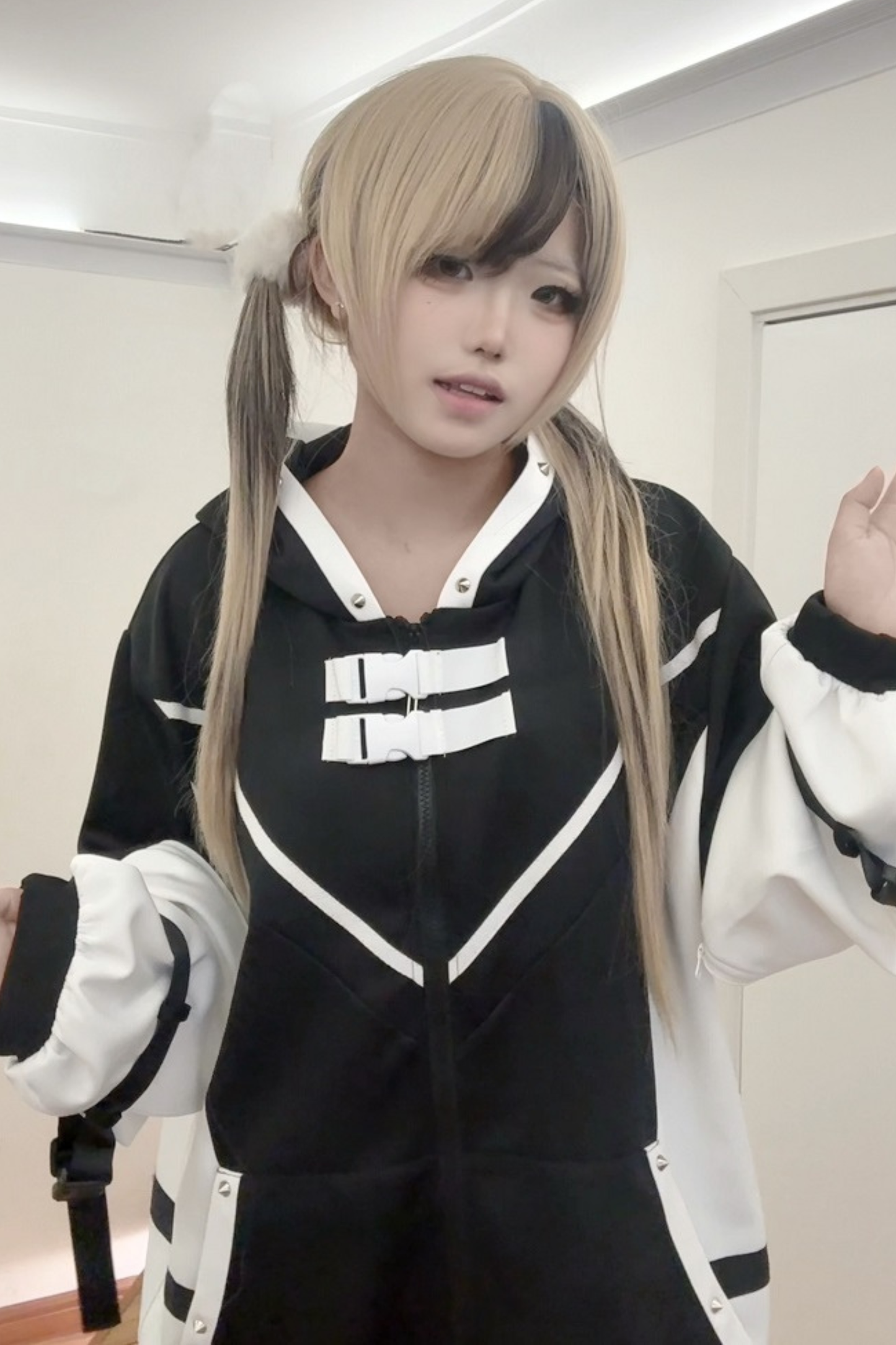 【天使界隈】サブカルチャーアクアフードトップス+ショートパンツ+レッグカバー