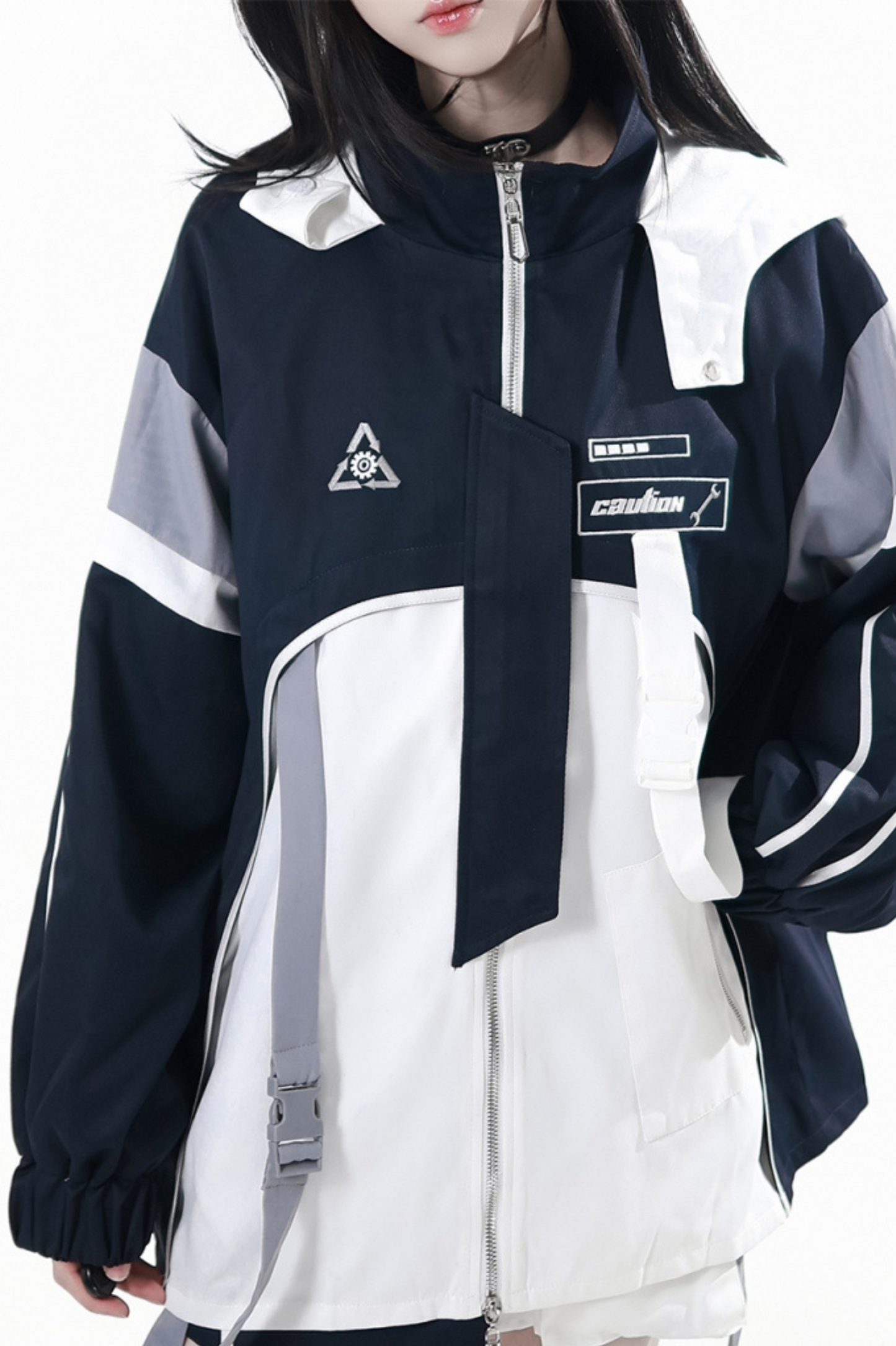 サブカルカーゴショートコート+ジャンパースカート+スカート +レッグウォーマー