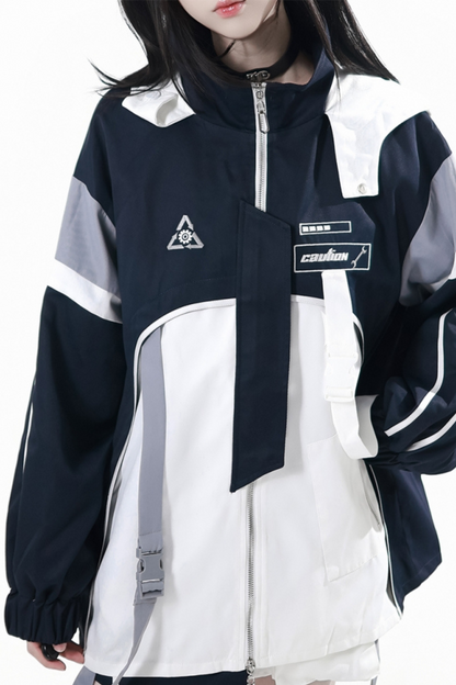 サブカルカーゴショートコート+ジャンパースカート+スカート +レッグウォーマー