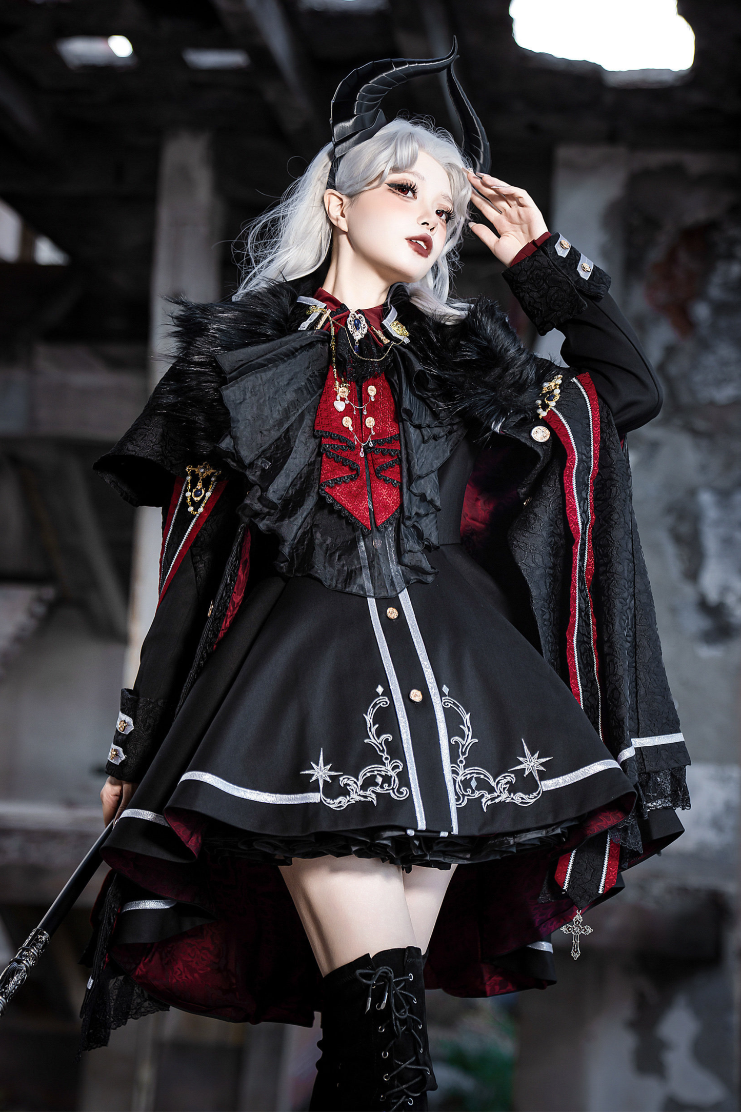 Fantasy Prince Army Coat + Cape + Shirt