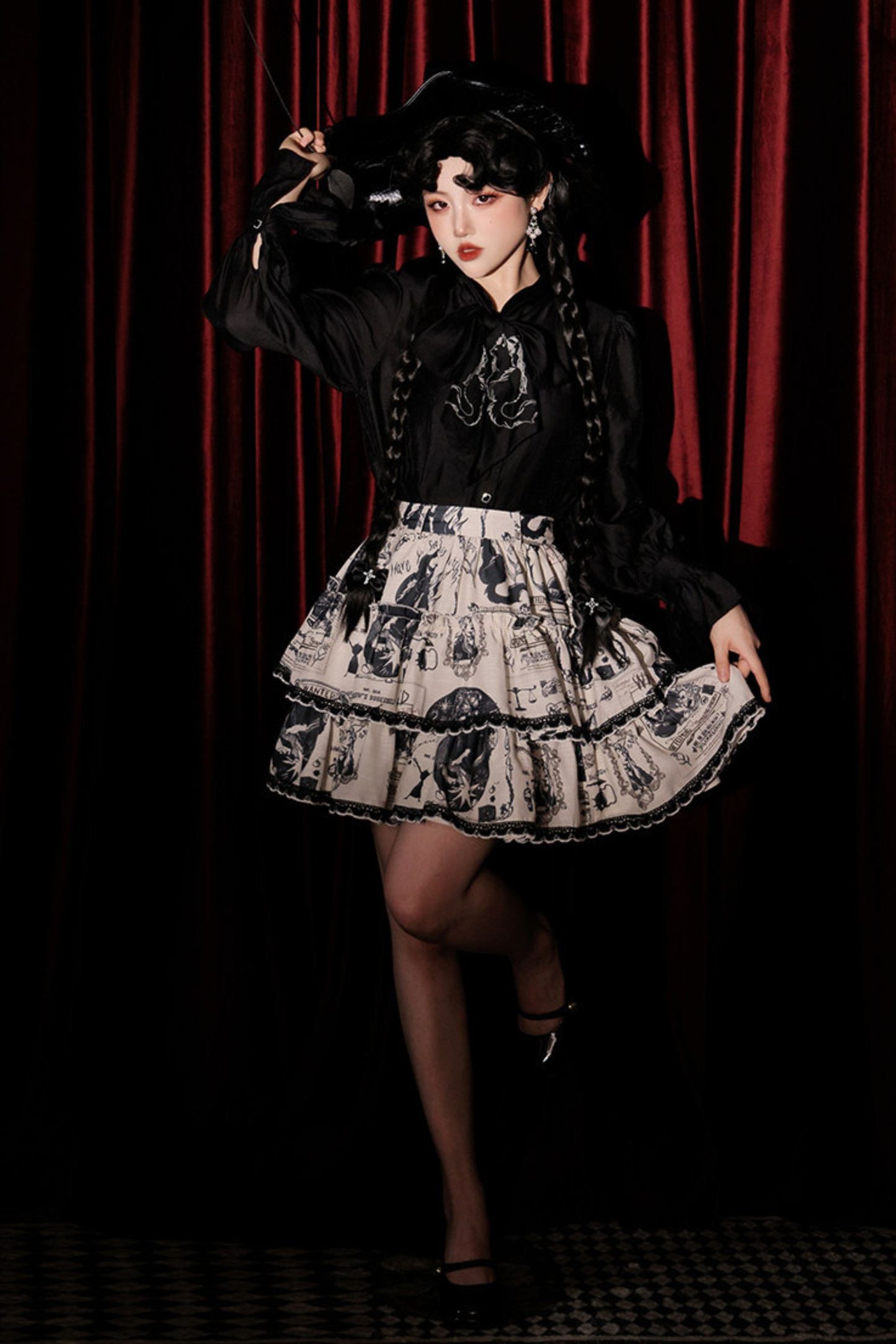 Chiffon Dark Elegant Shirt