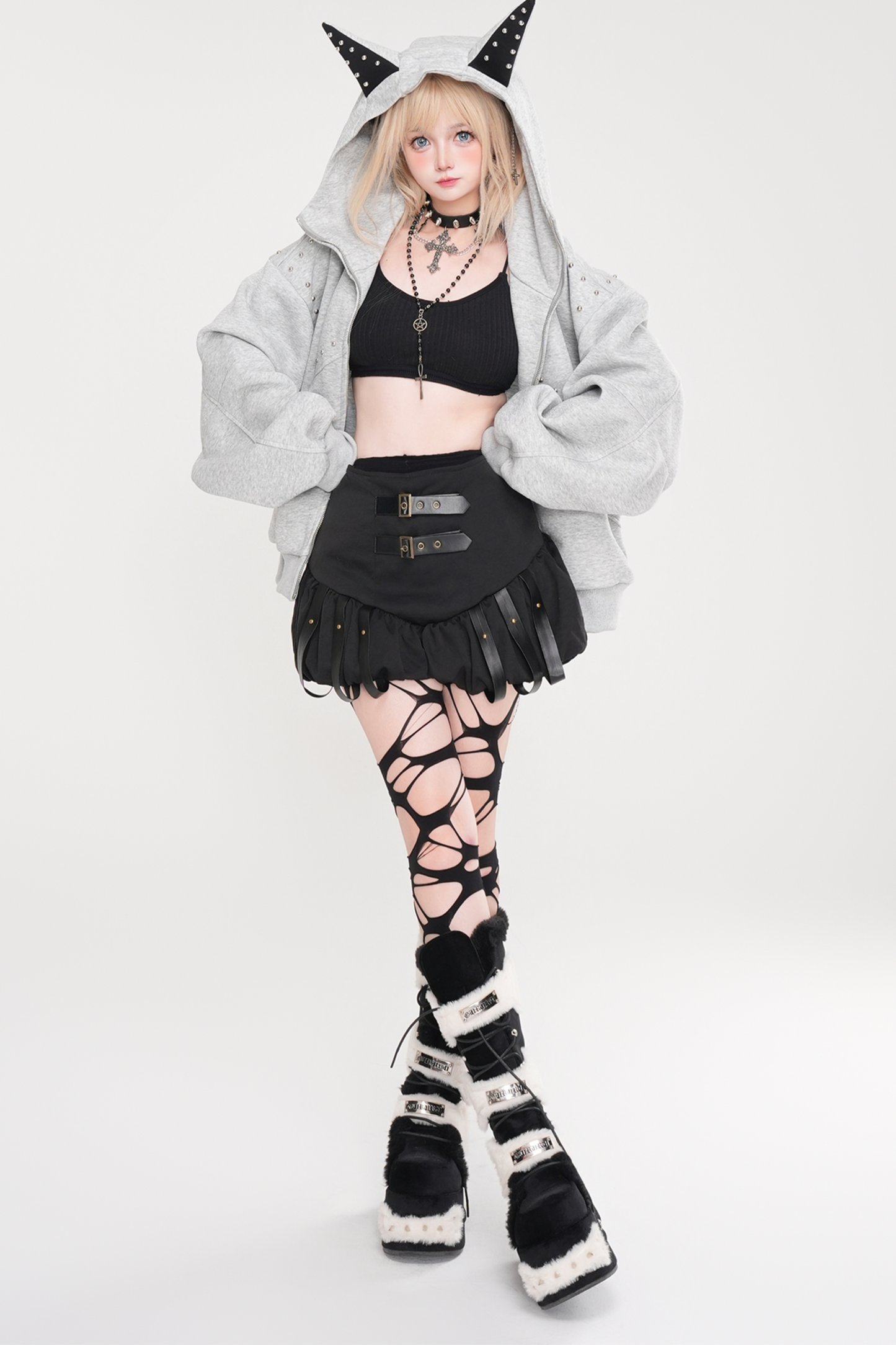 Cyberpunk Cat Ear Hooded Jacket