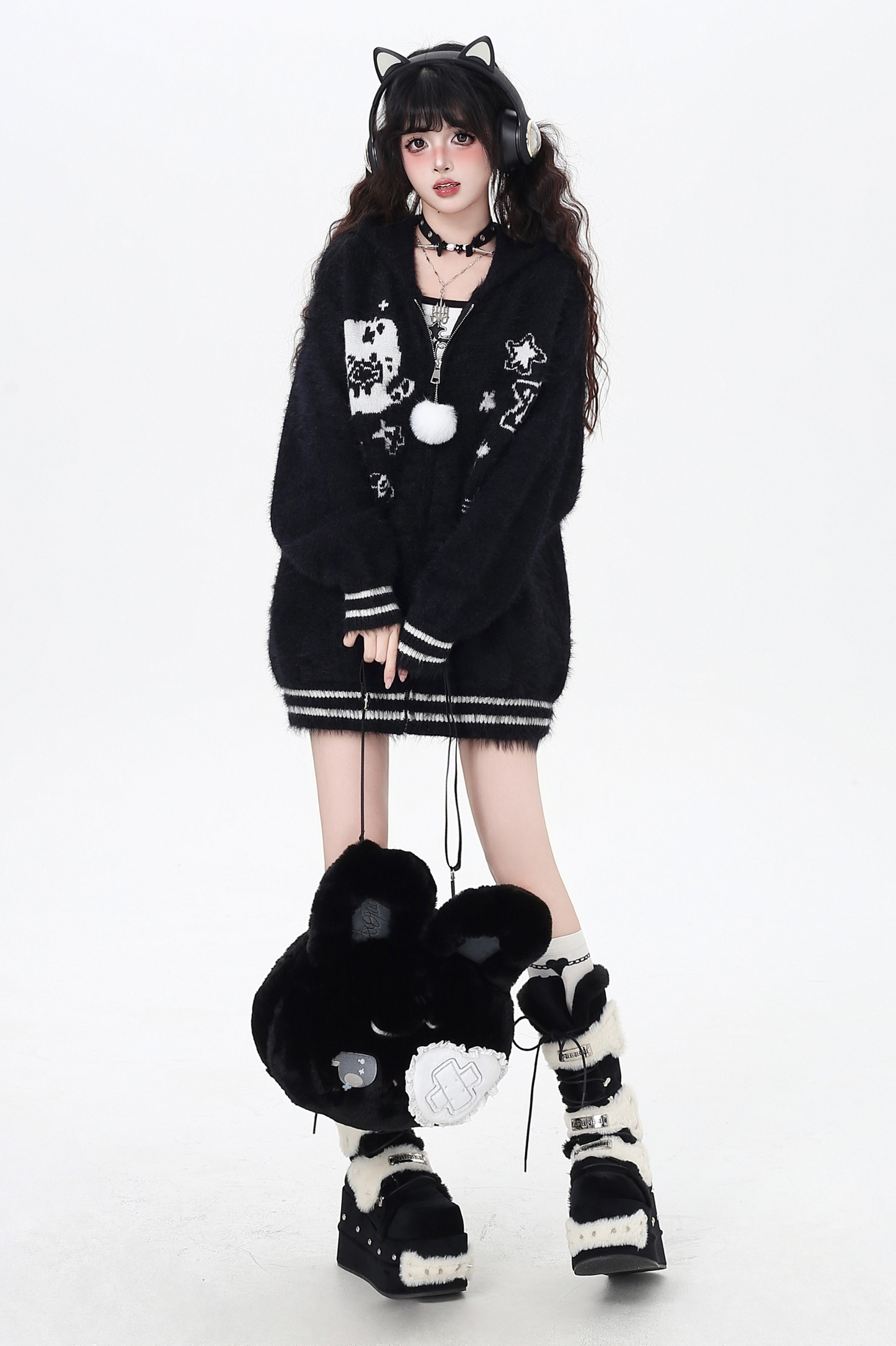 クールラビットフードオーバージャケット