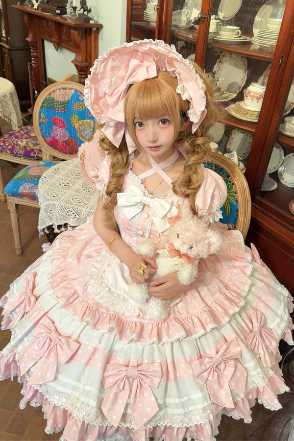 Doll Dot Big Ribbon Lolita Dress
