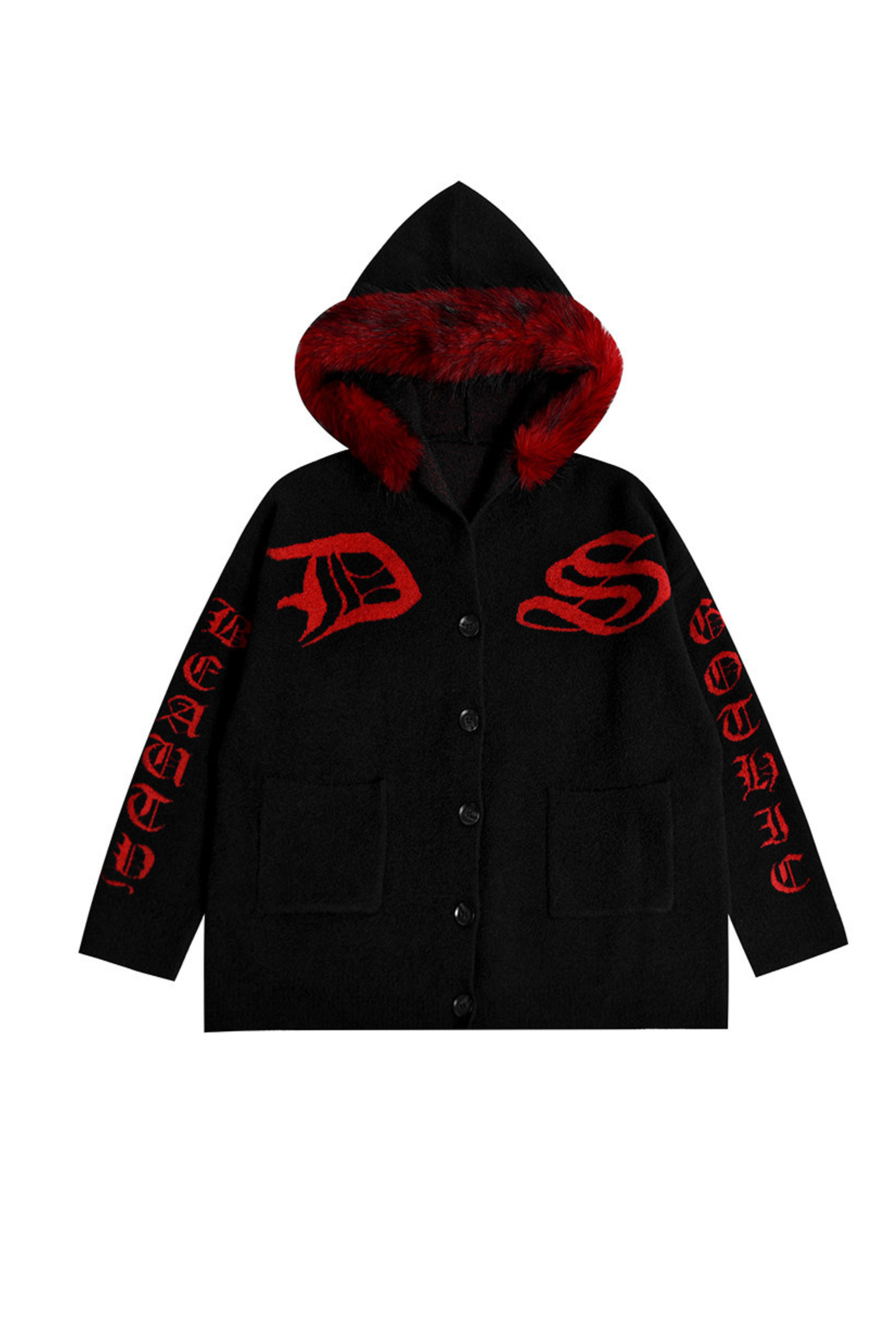 ゴシックファーフードカーディガン