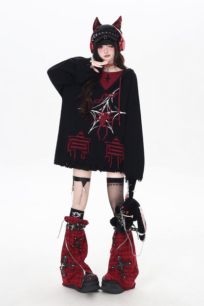 Subculture Faux Tooloos Hooded Tops