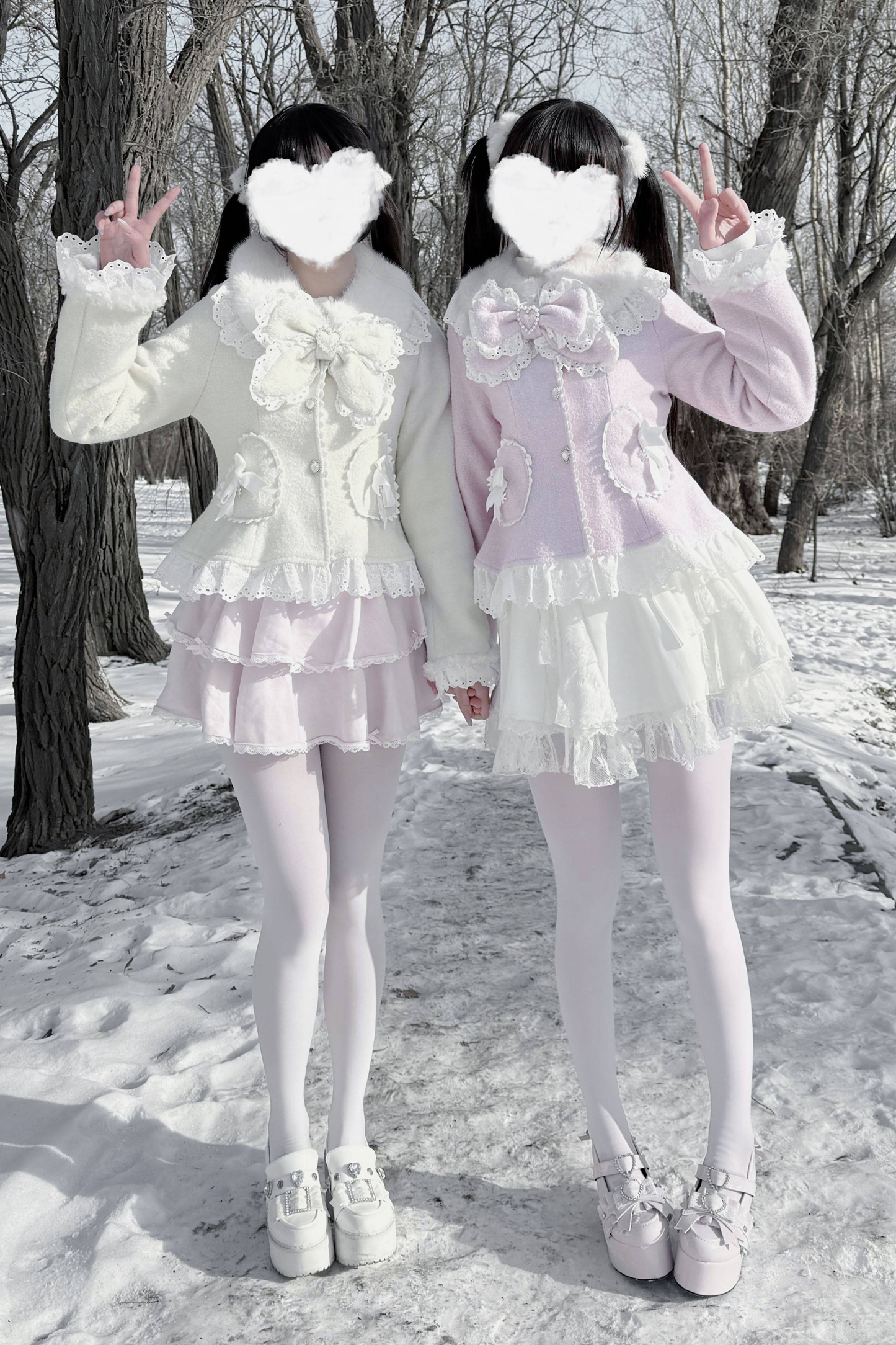 レースリボンスリムスイートコート