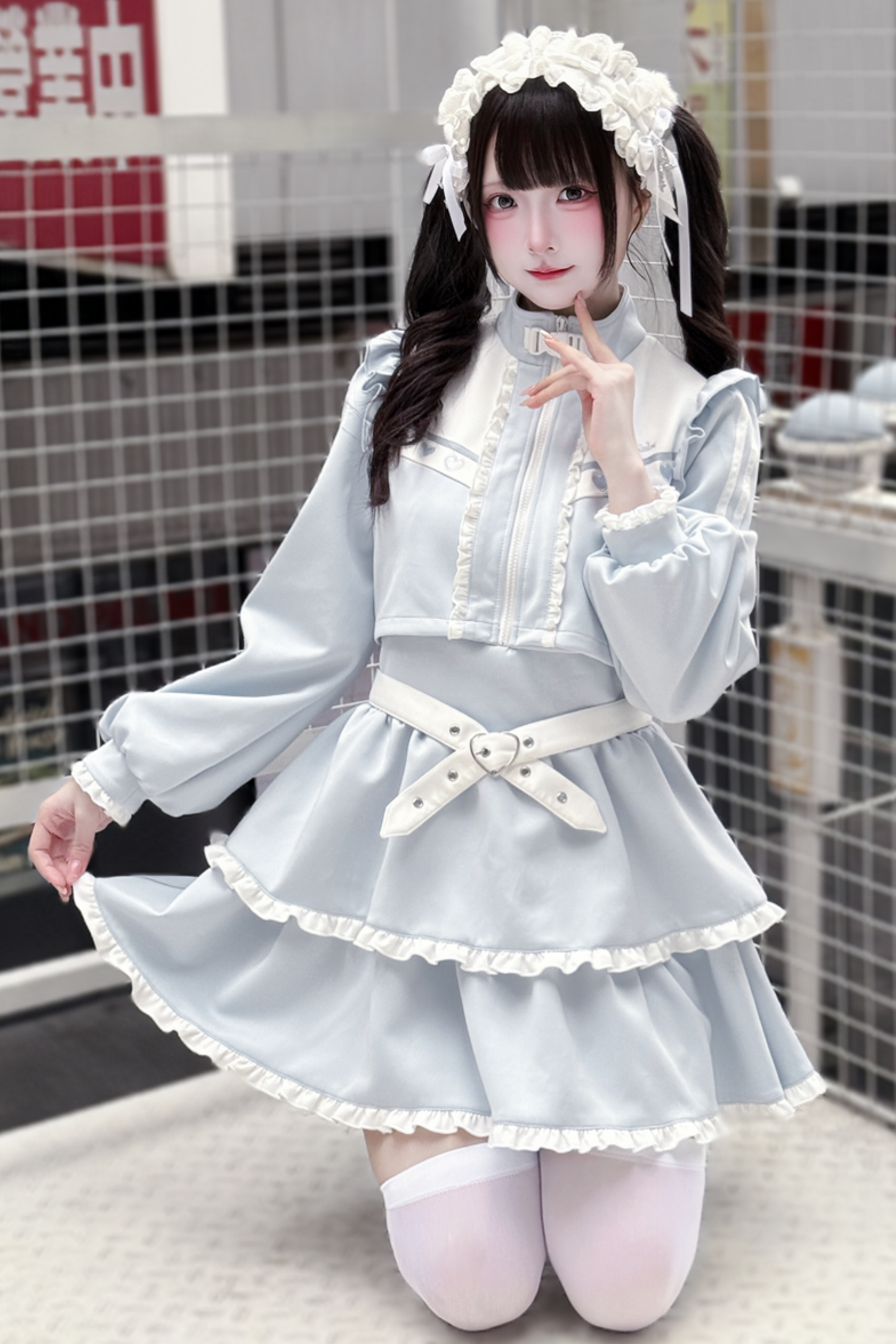 Aqua Dark Kawaii Kleid