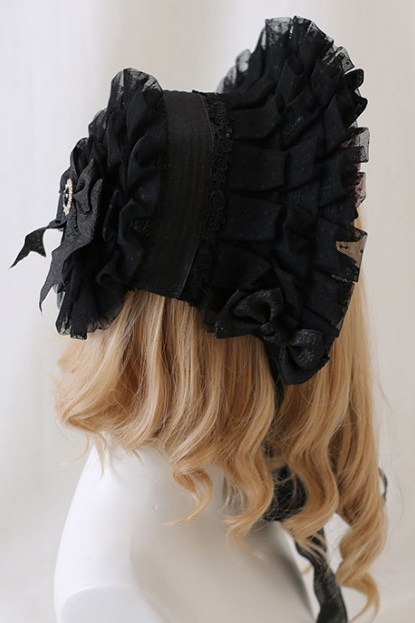 Rose Frill Lolita Bonnet