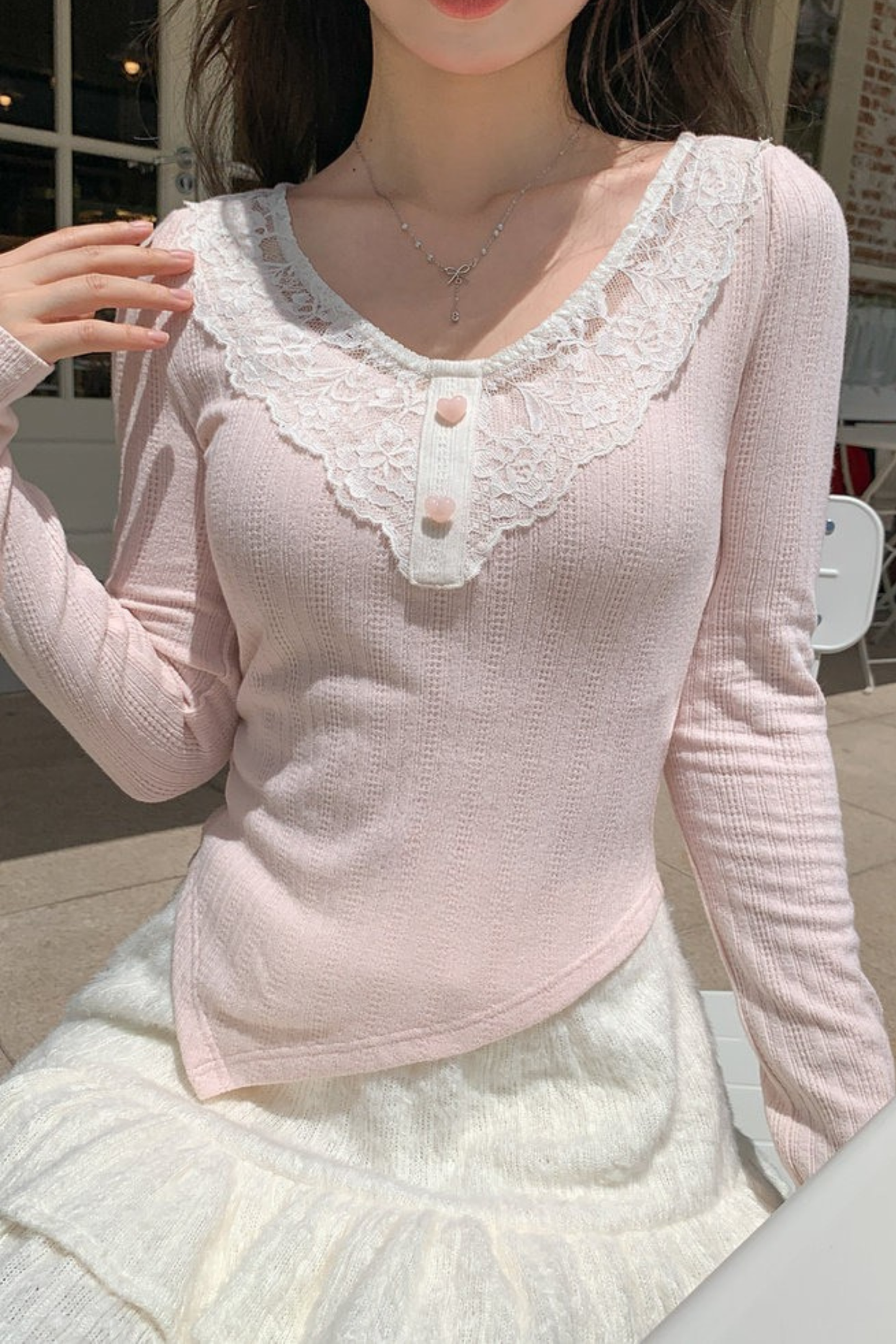 スイートスリムアシメトップス