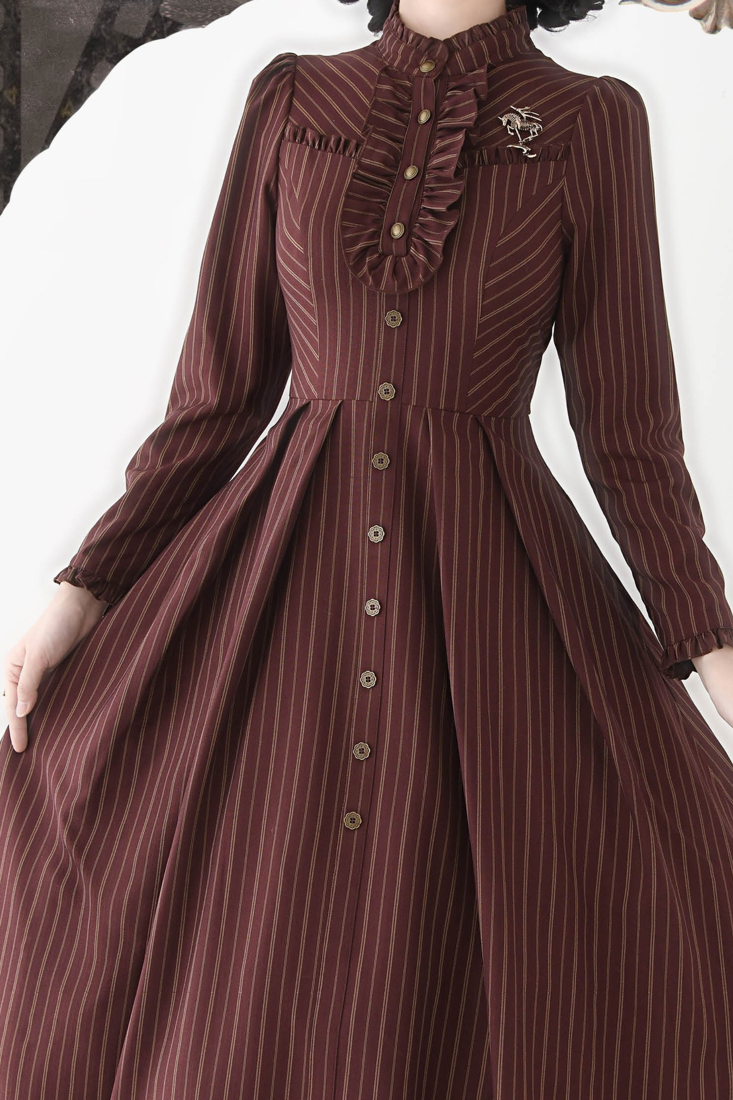 Forest Stripe Retro Lolita Dress