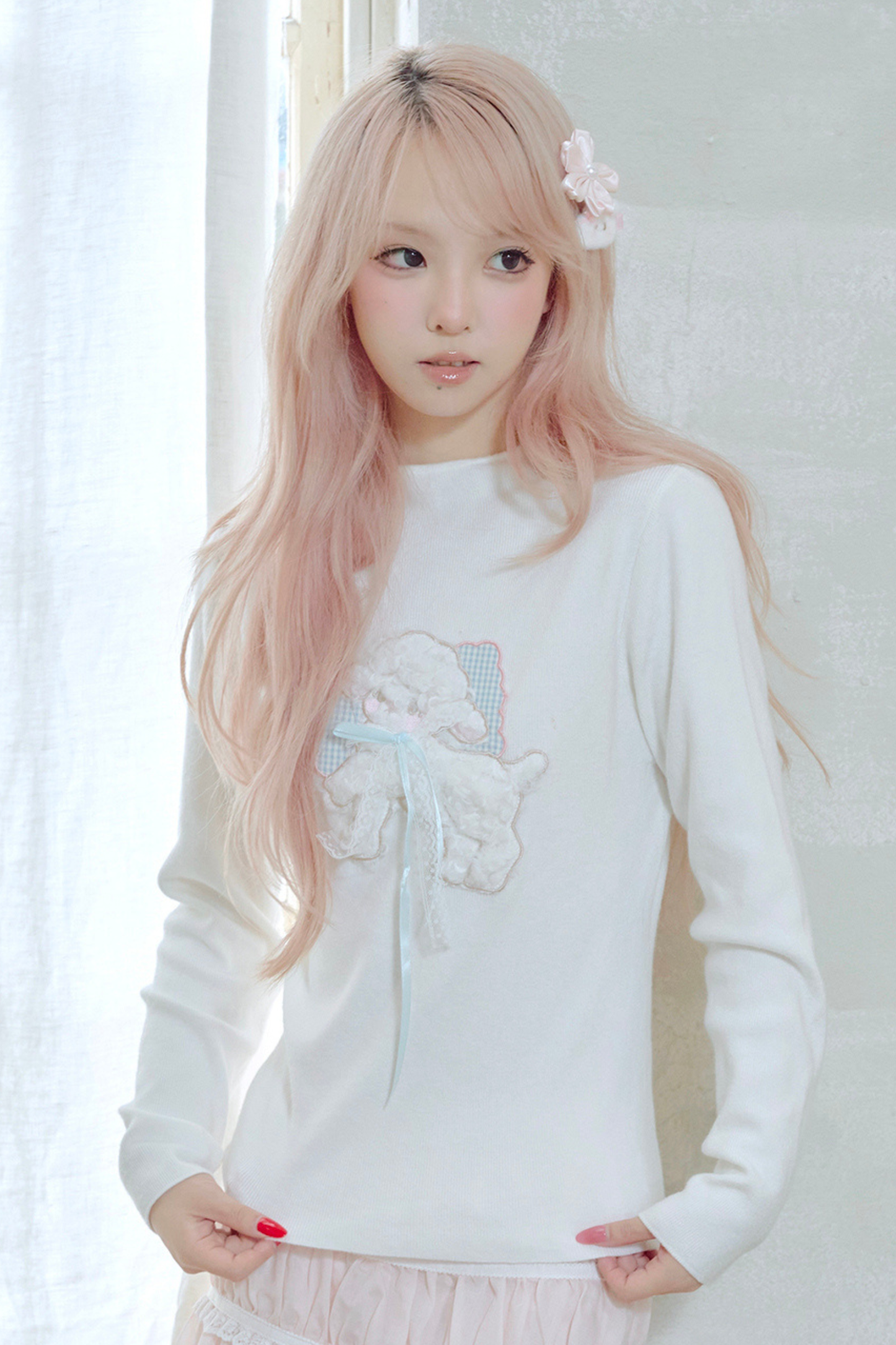 Sweet Lamb Ribbon Tight Top