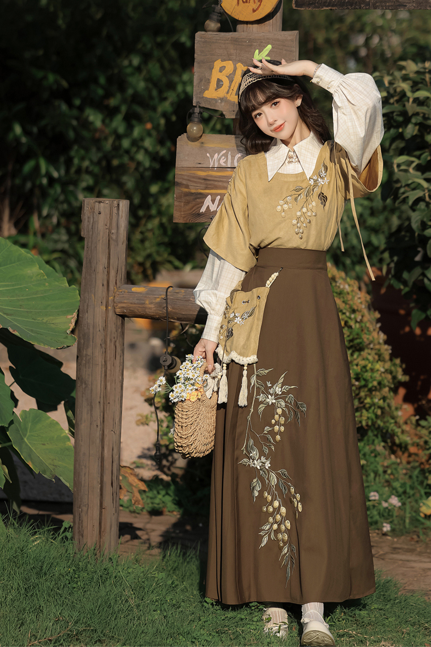 Forever Island Yellow Fruit Shirt + Skirt + Outerwear