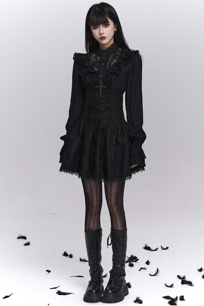 Mode Dark Ghost Girl Blouse