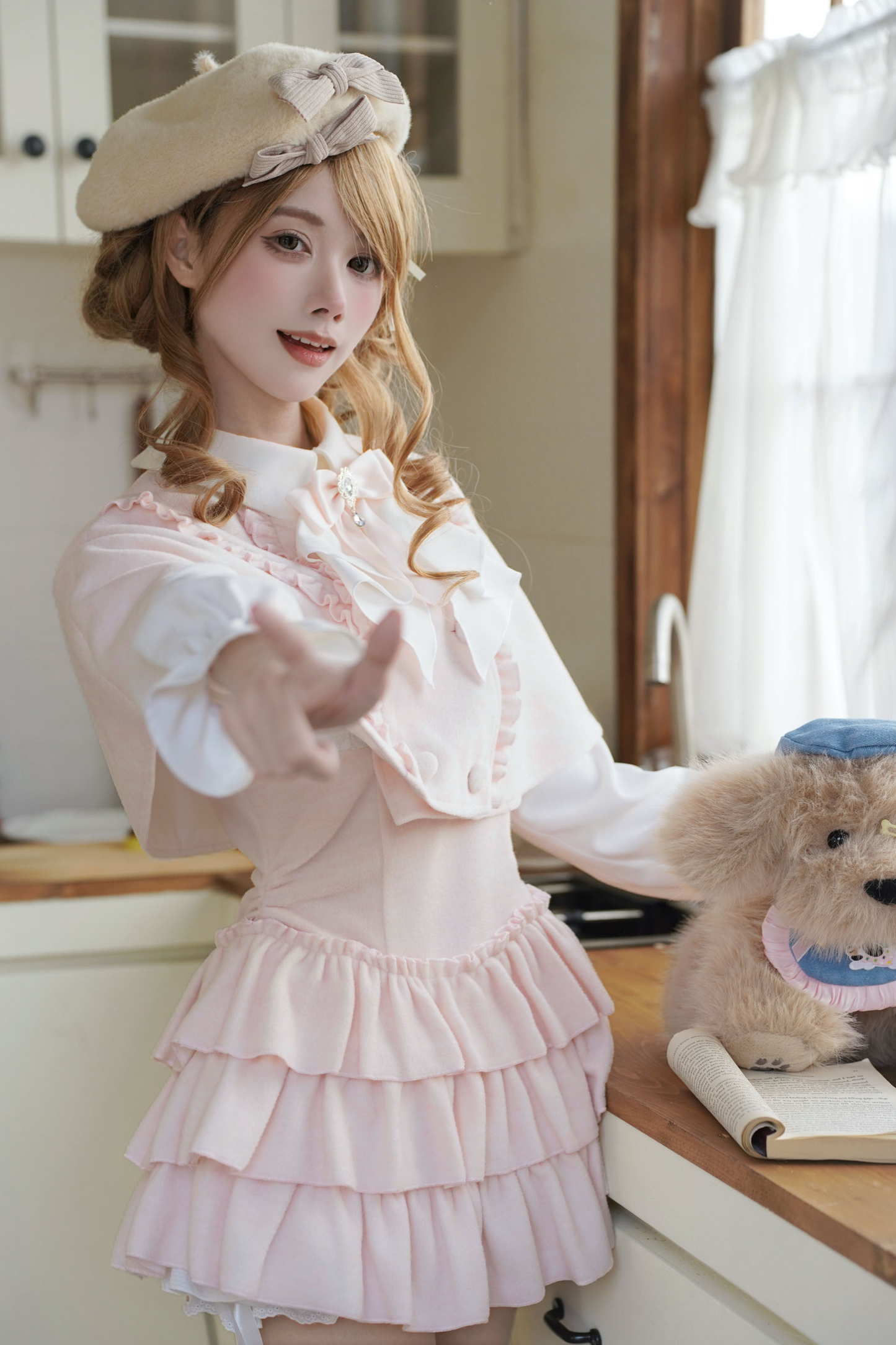 ガーリーエレガントドレス+ケープ