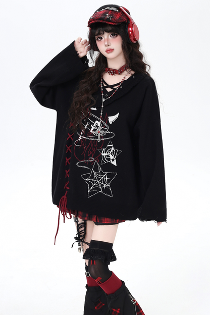 Gothic Subculture Cross Strap Top