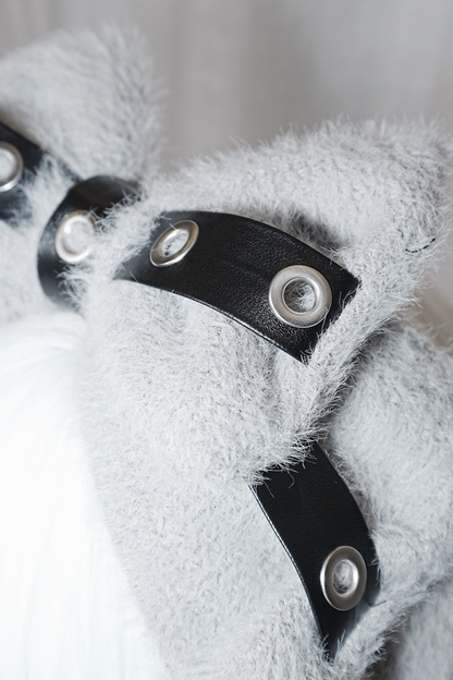 Dark big ribbon catsuit