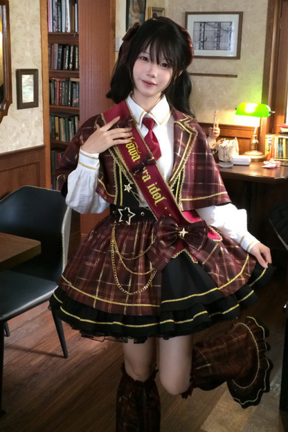 Retro Check Idol Lolita Set