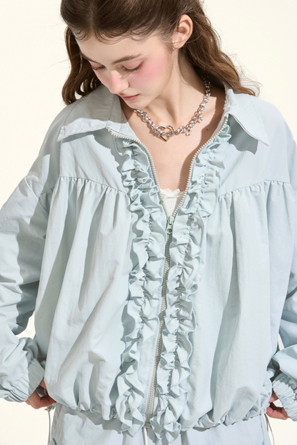 フリルレイクブルースポーティージャケット+パンツ