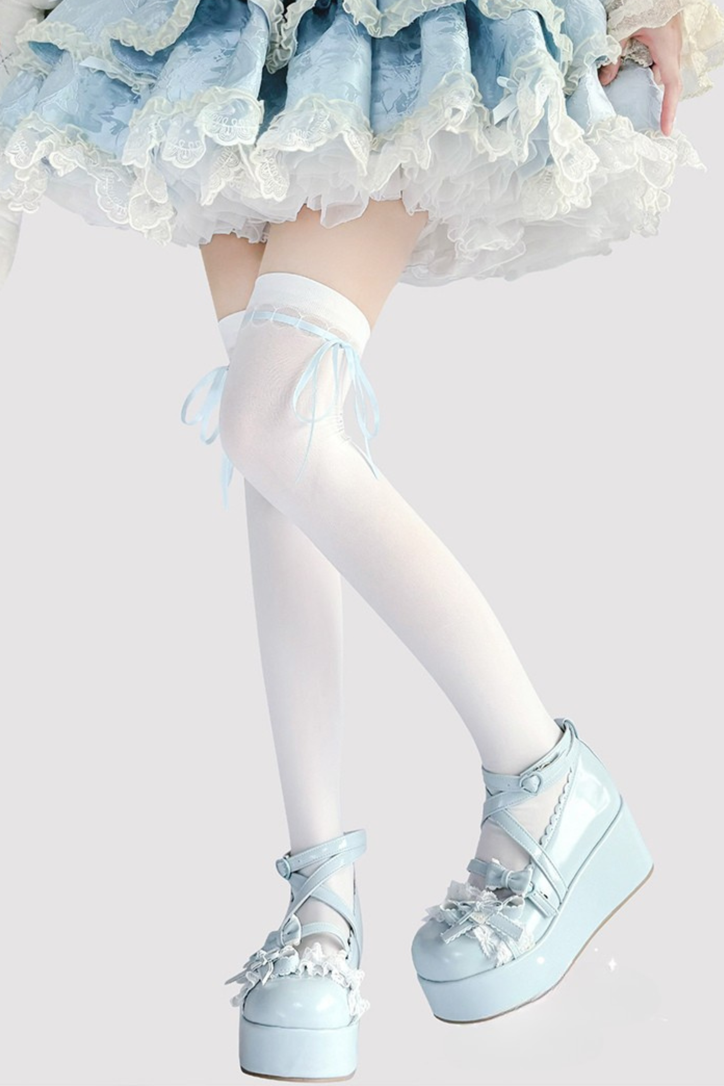 Ribbon Over-Knee Knee-High Socks